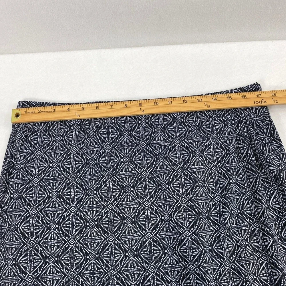 RipSkirt Wrap Skirt Womens Large Blue White Geo Print Travel Beach Resort Vaca‎